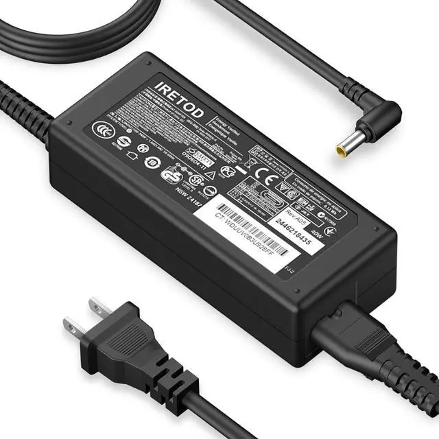 Main image of 19V DC Power Supply for LG Electronics Monitor 19 20 22 23 24 32 TV LCD LED HD Monitor Widescreen Replacement LG Power Adapter Supply Power Cord Black