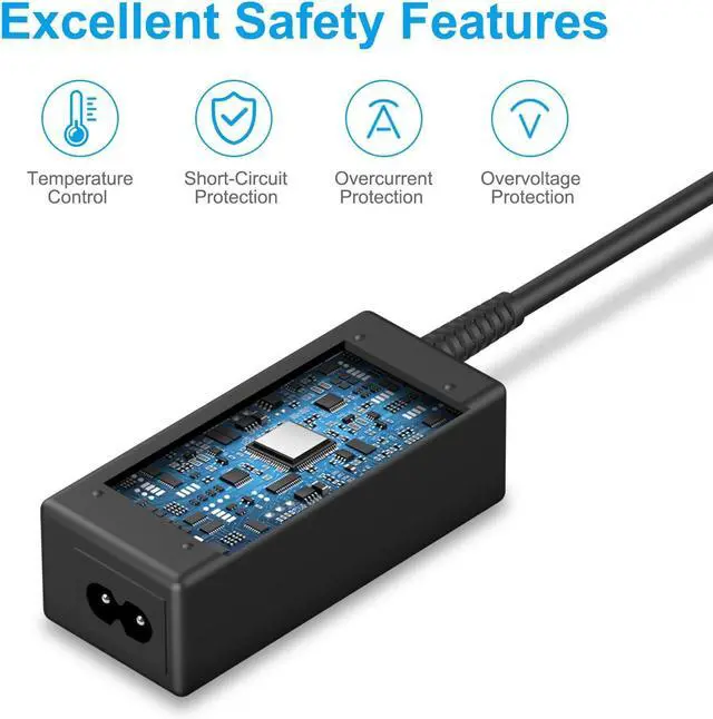 Alt view image 3 of 7 - 19V DC Power Supply for LG Electronics Monitor 19 20 22 23 24 32 TV LCD LED HD Monitor Widescreen Replacement LG Power Adapter Supply Power Cord Black