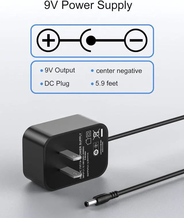 Alt view image 4 of 7 - 9V for Zoom AD-16 AC Adapter Works with G3 G3X G2Nu G2.1Nu G5 A3 MS-70CDR MS-100BT MS-50G G2 A2 B2 Effects Pedals