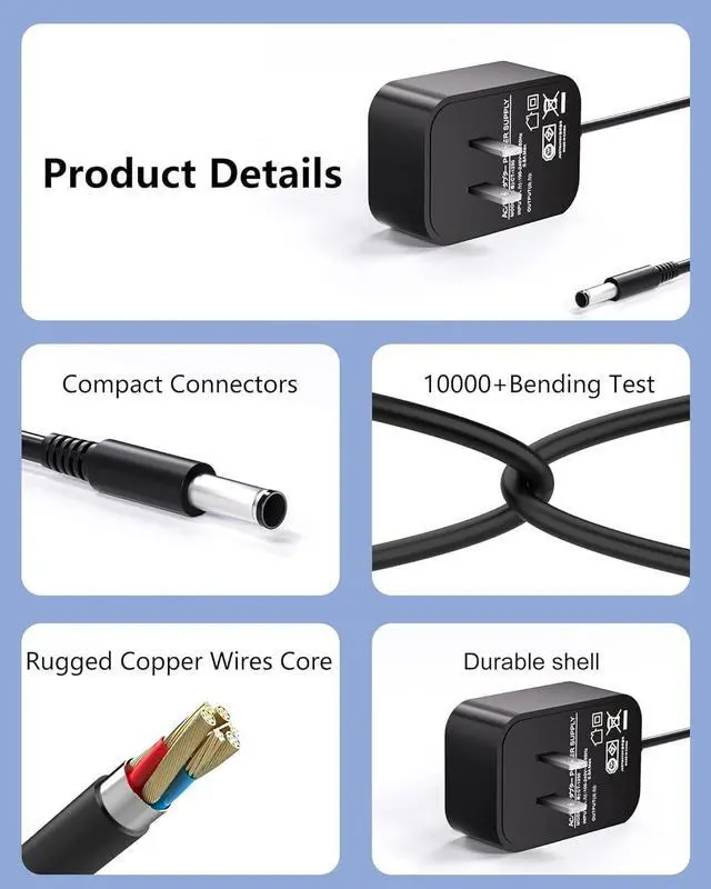 Alt view image 6 of 7 - 9V for Zoom AD-16 AC Adapter Works with G3 G3X G2Nu G2.1Nu G5 A3 MS-70CDR MS-100BT MS-50G G2 A2 B2 Effects Pedals