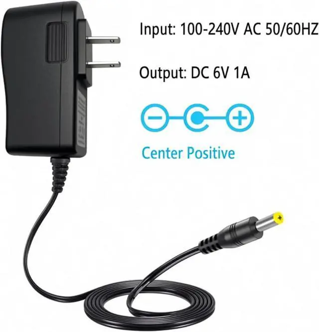 Alt view image 4 of 6 - AC Adapter for Omron Healthcare 5 7 10 Series - AC Power Adapter Compatible with Omron Blood Pressure Monitor Power Supply Charge Cord Replacement for Hem-ADPTW5 [Output DC 6V 1A]