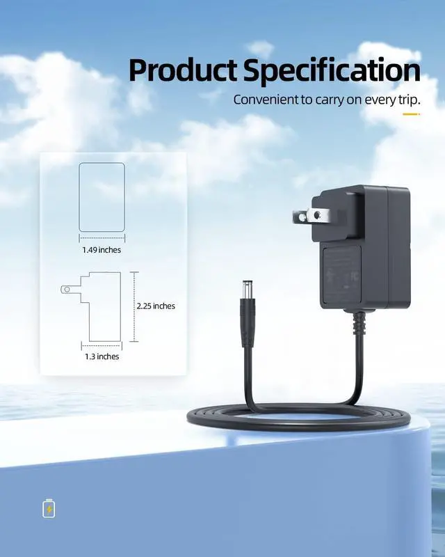 Alt view image 3 of 6 - 9V AC Adapter Compatible with Brother P-Touch UL Listed Charger for PT-D200 PT-D200G PT-D202 PT-D215e PTH110 PT-1880 PT-1890 PT-1280 PT-1290 PT-1830 AD-24 AD-24ES AD-60 Label Maker Power Supply