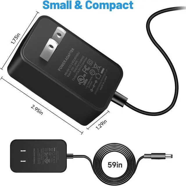 Alt view image 4 of 7 - 24V 2A Power Supply UL Listed 24 Volt LED Power Supply Adapter 100-240V AC to 24V DC Converter Adapter with 5.5mm x 2.1mm DC Plug for LED Strips CCTV Camera 2 Pack