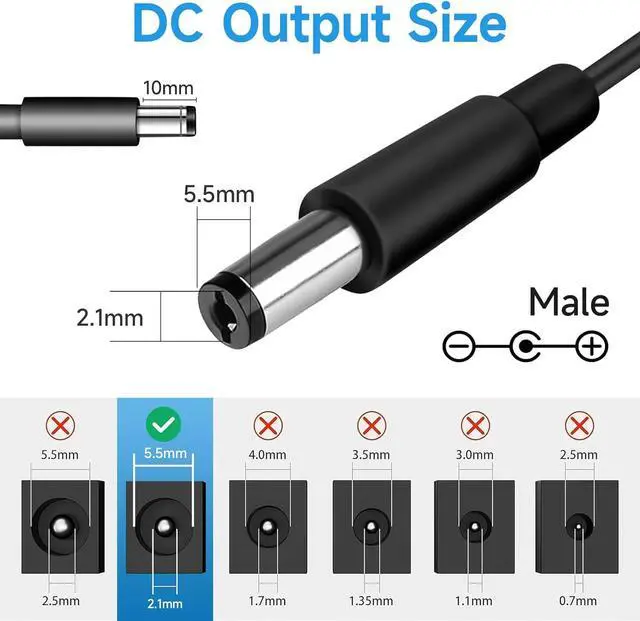 Alt view image 5 of 7 - 24V 2A Power Supply UL Listed 24 Volt LED Power Supply Adapter 100-240V AC to 24V DC Converter Adapter with 5.5mm x 2.1mm DC Plug for LED Strips CCTV Camera 2 Pack