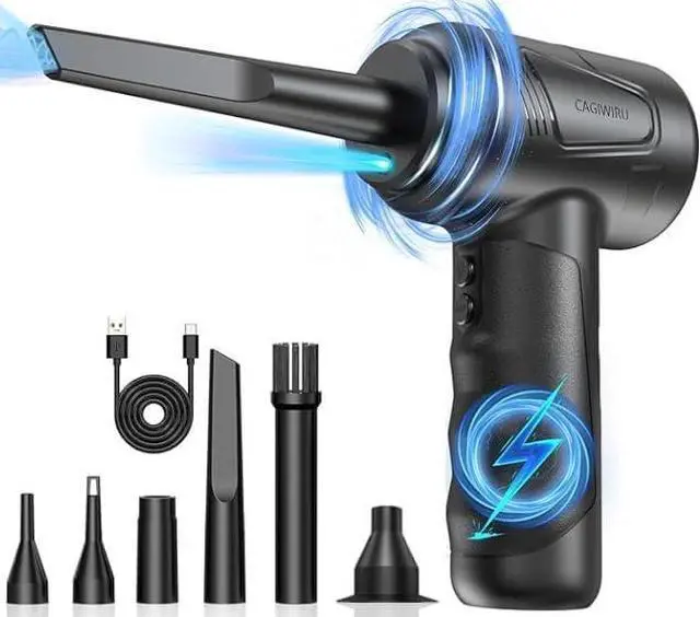 Main image of Compressed Air Duster-Cordless Air Blower-Electric Air Duster for Cleaning Keyboard PC-Air Cleaning Kit-3 Speed Duster Cleaner with LED-Light-no Canned air dusters-car Dusters