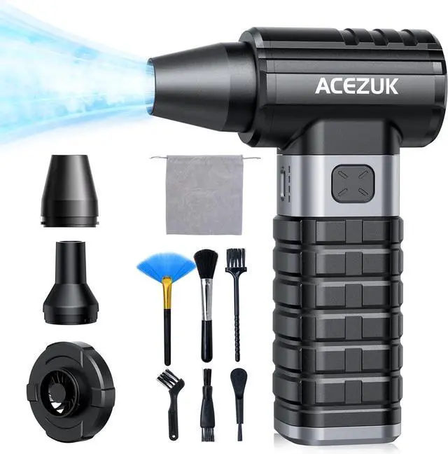 Main image of Compressed Air Duster 4-Gear Adjustable 300000RPM Electric Air Duster Rechargeable Brushless Motor Mini Cordless Air Blower for Keyboard Electronics Car and Home Cleaning Replaces Compressed Air Can