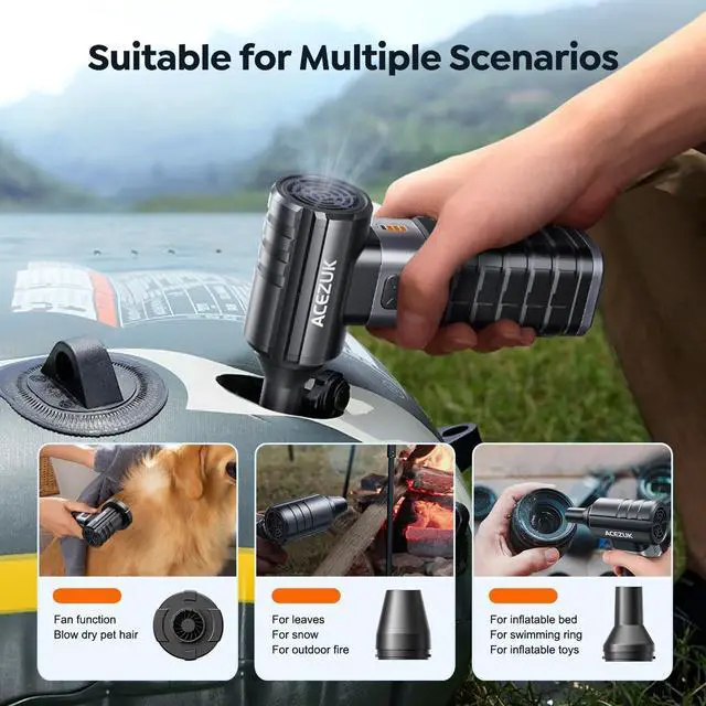 Alt view image 5 of 7 - Compressed Air Duster 4-Gear Adjustable 300000RPM Electric Air Duster Rechargeable Brushless Motor Mini Cordless Air Blower for Keyboard Electronics Car and Home Cleaning Replaces Compressed Air Can