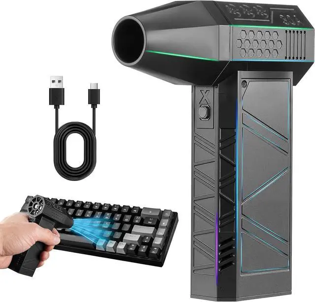 Main image of Compressed Air Duster 130000RPM Electric Air Duster 3 Gear Adjustable Turbo Fan X3 Cordless Air Blower with Rechargeable Battery Mini Blower for PC/Laptop/Keyboard/Car/Home Cleaner