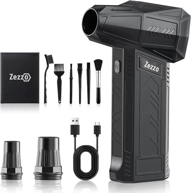 Main image of fan Compressed Air Duster-180000RPM Ultra Powerful Electric Air Duster 3-Gear Adjustable High Speed Brushless Motor Air Blower for Dust Cleaning PC/Keyboard/Car
