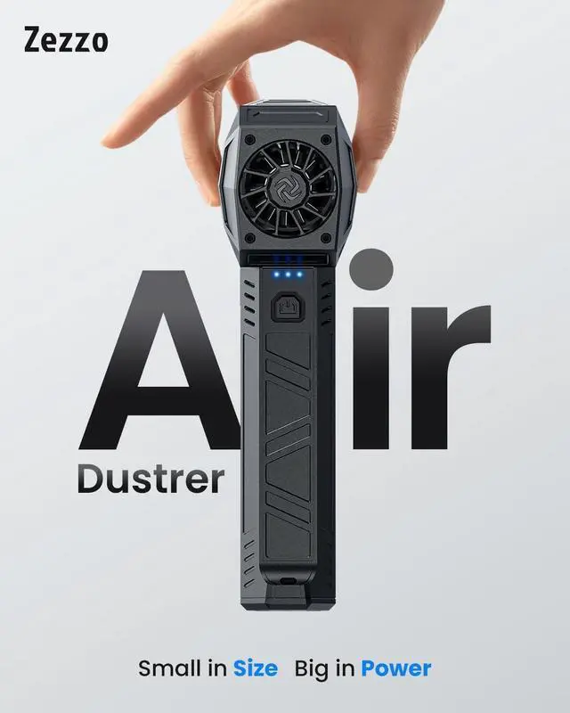 Alt view image 5 of 7 - fan Compressed Air Duster-180000RPM Ultra Powerful Electric Air Duster 3-Gear Adjustable High Speed Brushless Motor Air Blower for Dust Cleaning PC/Keyboard/Car