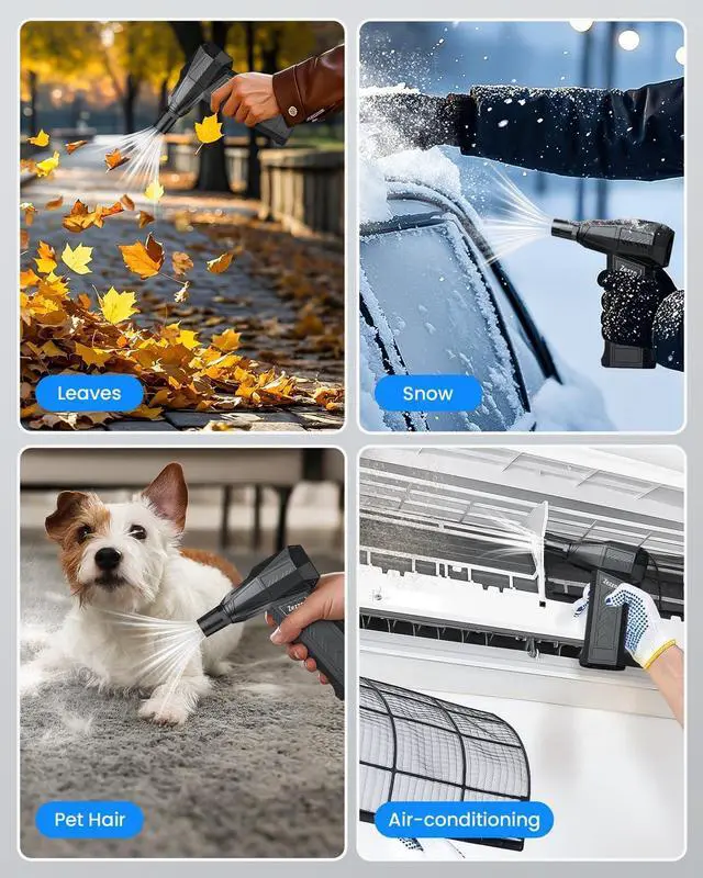 Alt view image 7 of 7 - fan Compressed Air Duster-180000RPM Ultra Powerful Electric Air Duster 3-Gear Adjustable High Speed Brushless Motor Air Blower for Dust Cleaning PC/Keyboard/Car