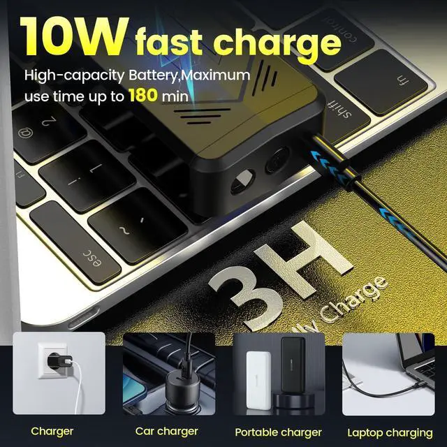 Alt view image 5 of 7 - Compressed Air Duster 360000RPM Electric Air Duster with LED Display 4 Gear Adjustable Rechargeable Cordless Jet Dry Blower Replace Compressed Air Can Air Duster for Car Computer Home Outdoors