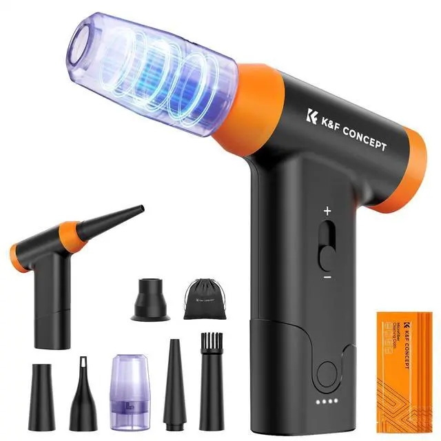 Main image of 14 in 1 Compressed Air Duster Stepless Adjustable 150000RPM Electric Air Duster Adjustable&Portable Air Blower for Deep Clean Computer Keyboard Car Home- Replace Compressed Air Cans