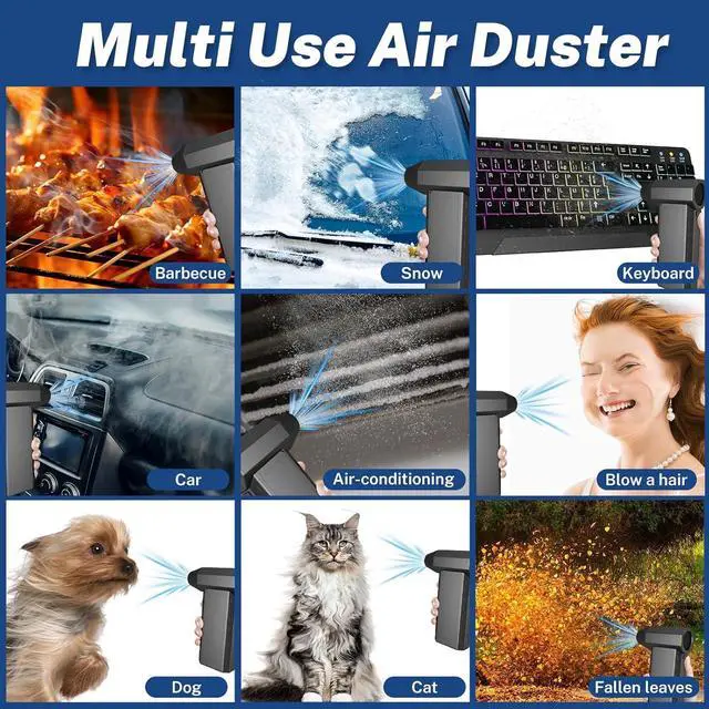Alt view image 7 of 7 - Compressed Air Duster Turbo Jet Fan 180000RPM Mini Air Duster Blower High Speed Fan 3 Adjustable Rechargeable Cordless Air Broom for Home Outdoor Dust Removal