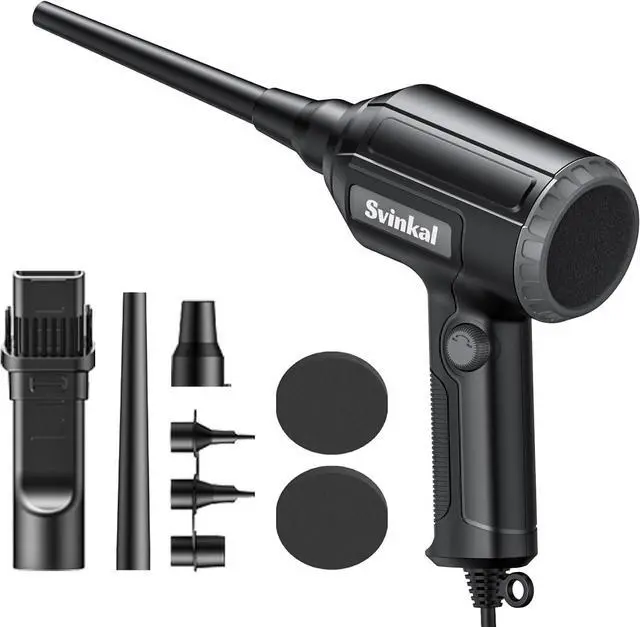 Main image of Electric Air Duster 500W High Power with 40000RPM Stepless Speed 6oz Blowing Power Ideal Canned Air Replacement for Cleaning Keyboards Electronics PC and More