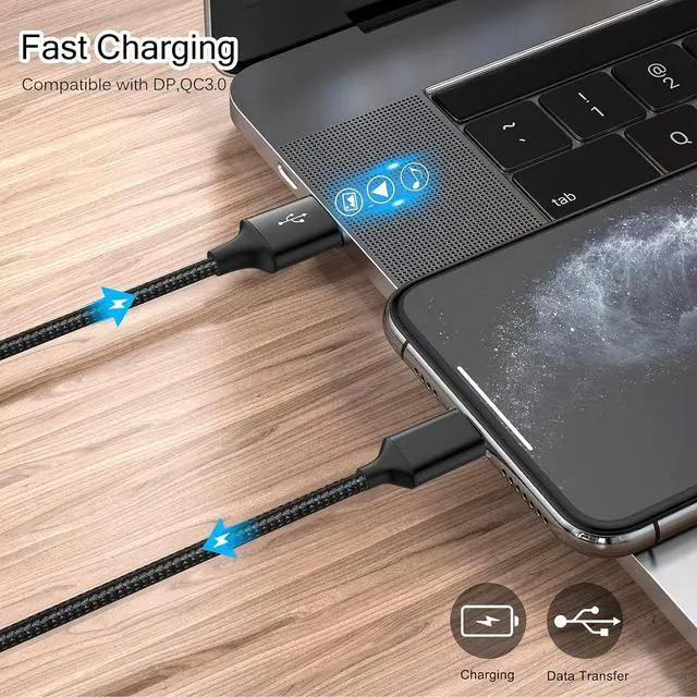 Alt view image 3 of 7 - USB C to USB C Cable 3ft 2-Pack 60W USBC to USBC Cord Type C to C Charger Cable Fast Charging for iPhone 16 15 Pro Max Plus for  Galaxy S24 S23 S22 for MacBook/iPad Pixel