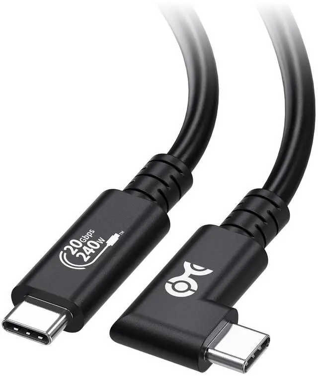 Main image of [USB-IF Certified] 20Gbps Right Angle USB 4 Cable 6.6ft Supports Up to [8K@30Hz / 4K@120Hz Video 240W Charging 20Gbps Data Transfer] Compatible with Thunderbolt 4 Cable MacBook XPS