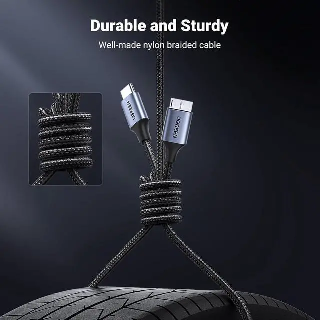 Alt view image 7 of 7 - 10 Gbps Micro B to USB C Hard Drive Cables 1.5FT USB C to Micro B External Hard Drive Cable Compatible with MacBook Pro/Air iPad/Tablet iPhone  Galaxy S24 WD Seagate etc