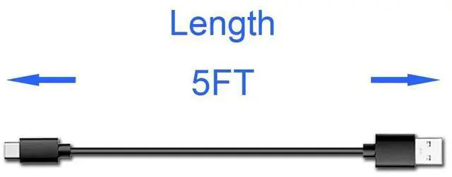 Alt view image 2 of 6 - 5ft USB-C to Type A Fast Charger Data Type C Cable for iPad Pro 12.9/11 2018 Galaxy Ultra S20+S10 S9 Note 10 Tab S4 MacBook Air Google Pixel 3a 2 XL LG  Xperia XZ Charging Cable.