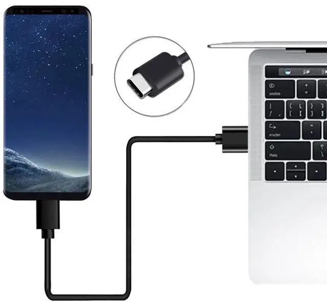 Alt view image 3 of 6 - 5ft USB-C to Type A Fast Charger Data Type C Cable for iPad Pro 12.9/11 2018 Galaxy Ultra S20+S10 S9 Note 10 Tab S4 MacBook Air Google Pixel 3a 2 XL LG  Xperia XZ Charging Cable.