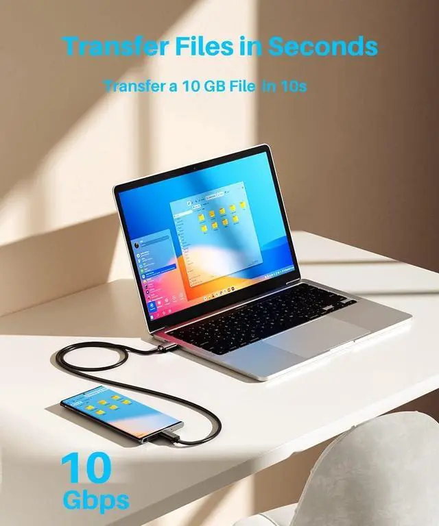 Alt view image 5 of 7 - USB C Cable-3FT USB C to USB A 3.1 Gen 2 Cable Type C 3A Fast Charge & 10Gbps Data Sync Cable for Android Auto iPhone 16/15 Plus/16 Pro Max MacBook  Galaxy S22/S21/S20/Note20 Pixel