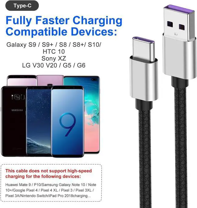 Alt view image 6 of 7 - USB Type C Cable 10ft [2 Pack] USB A 2.0 to USB-C 10 ft Type C Fast Charger Extra Long Durable TPE USBC to USBA Cord for iPhone 16/15 Pro Plus Pro Max  Galaxy A10/A20/A51/S10/S9/S8 Plus/Note 9