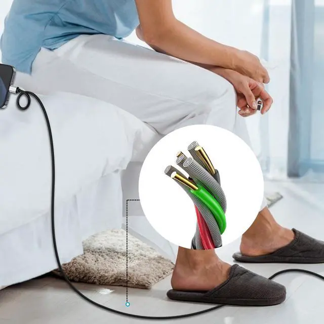 Alt view image 7 of 7 - USB Type C Cable 10ft [2 Pack] USB A 2.0 to USB-C 10 ft Type C Fast Charger Extra Long Durable TPE USBC to USBA Cord for iPhone 16/15 Pro Plus Pro Max  Galaxy A10/A20/A51/S10/S9/S8 Plus/Note 9