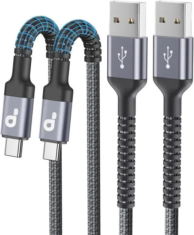 Main image of USB C Cable 10FT 2Pack Long USB A to USB C Charger Cable Type C Cable 3A Fast Charging Upgraded Extra Durable Braided USBC Cord Compatible with iPhone 16 15 Pro Max/ Galaxy S23/LG and More