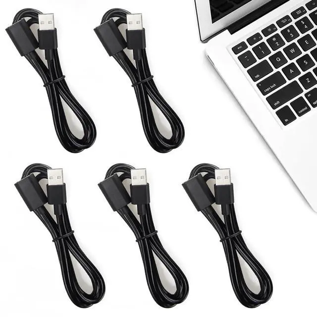 Alt view image 5 of 5 - 5-Pack USB Extension Cord Bulk Male to Female 5 ft USB-A 2.0 Extender Cable
