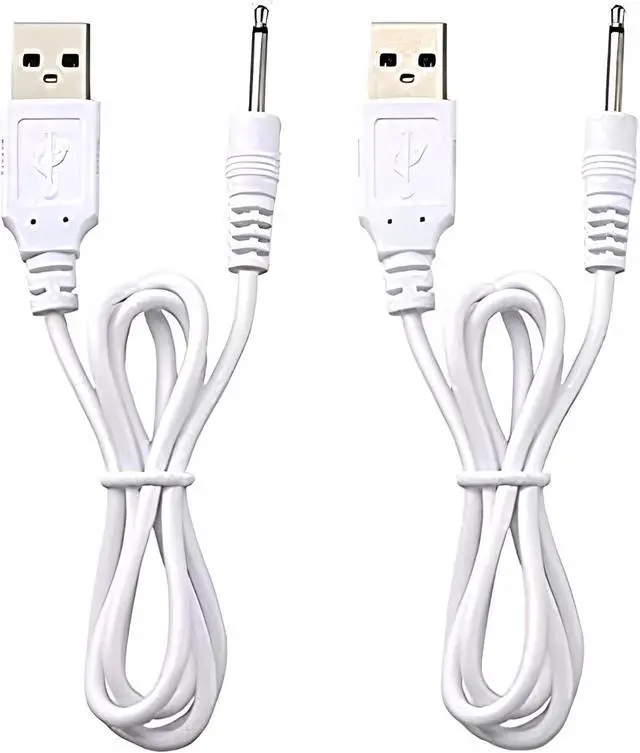 Main image of (2 Pack) Fast Charging Replacement USB Cable | DC Charger Cord - 2 Ft - 2.5mm