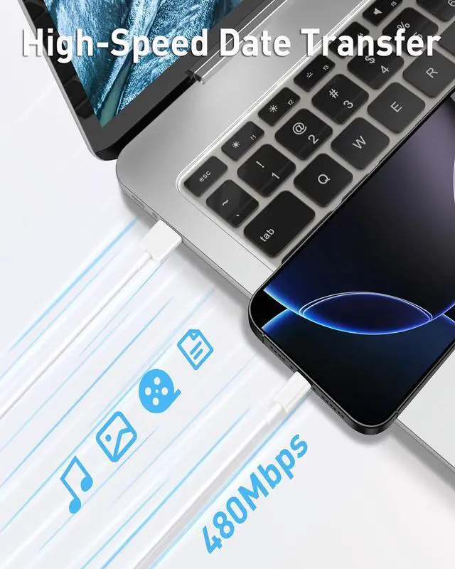 Alt view image 5 of 7 - Car Carplay Cable for iPhone 16/15 Pro Max/Plus/16e USB C Charger Cord 2Pack USB A to USB C Cable for iPad Pro 13/12.9/11 inch iPad Air M3 M2 5th/4th Mini 7th/6th Gen Car Charger Charging Cord 3FT