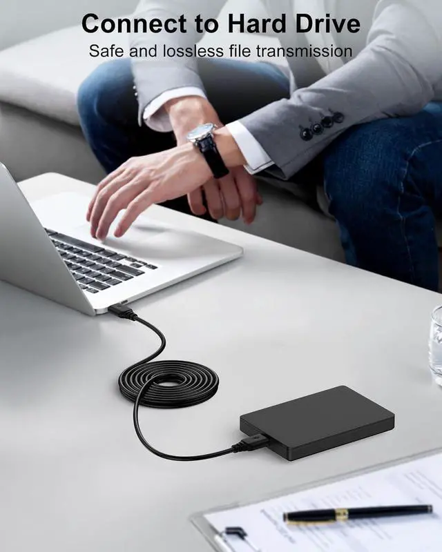 Alt view image 5 of 7 - USB A to USB A Cable 6FT USB 3.0 Type A to A Male Cable Double Sided USB Cord for Data Transfer Compatible with External Hard Drives Laptops Cooling Pad/Fan Printer  Speaker DVD Player USB Hub