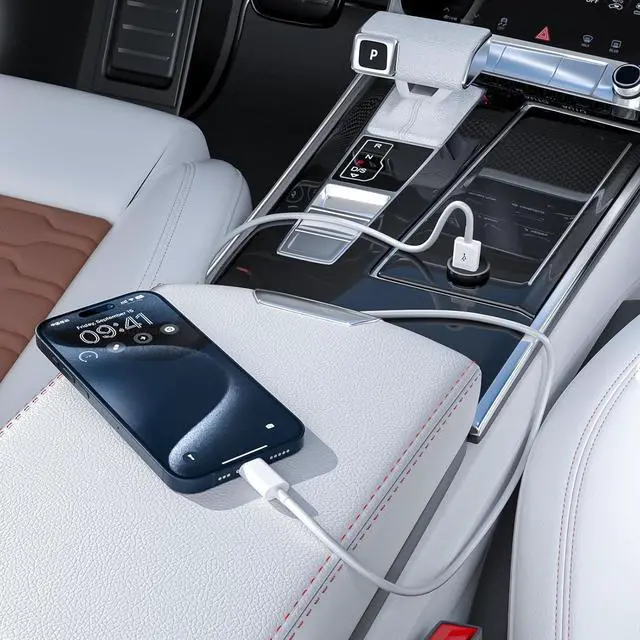 Alt view image 7 of 7 - Car Carplay Cable for iPhone 16/15 iPhone 16/15Pro 16/15 Pro Max 16/15 Plus USB A to USB C Cable for  Carplay USB-C Car Charger for iPad Pro iPad Air 5th 4th Mini 6th Type C Cord 3FT-White