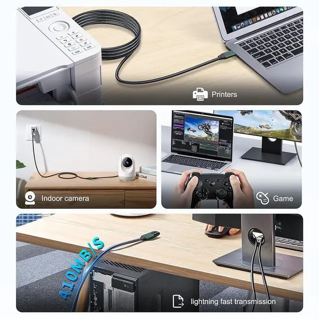Alt view image 5 of 7 - 65FT USB 3.0 Extension Cable with Extension Chipsets Signal Booster Active Type A Male to A Female for PlayStation Xbox Keyboard Mouse USB Flash Drive Printer Camera and More
