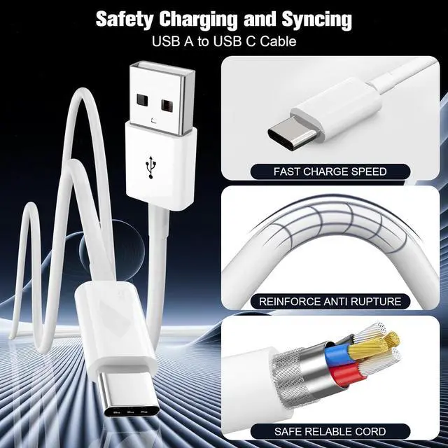 Alt view image 5 of 7 - Car Carplay Cable for iPhone 16/15 iPhone16/15 Plus 16/15Pro16/15Pro Max charger USB A to USB C for Carplay USB C Cord iPad USB C Cable 10th iPad Air Car Charger Cable Cord Replacement 3FT (White)