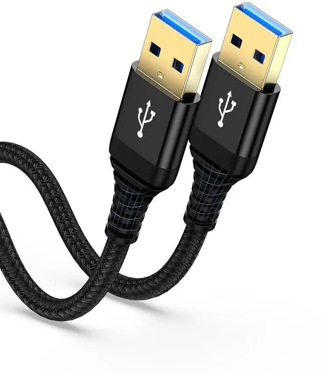 Main image of USB to USB Cable 6ft Male to Male USB A To USB A Cable for WD Hard Drives PC Mac Laptop PS4 Xbox - USB 3.0 Type A Impresora Long Usba to Usba Cord High-Speed Data Transfer Cable 6 Foot