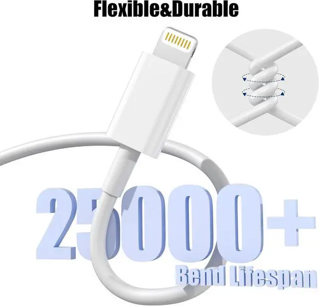 Alt view image 5 of 7 - Car  Carplay Cable 3FT Car Charger Cord USB A to Lightning Cable Compatible for iPhone 14 13 12 11 Pro Max XR XS X 8 7 6 Plus SE iPad Charging Cord