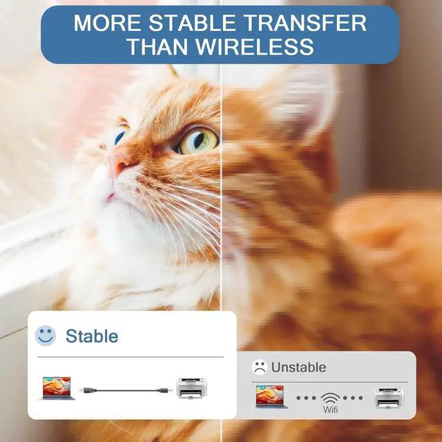 Alt view image 6 of 7 - 20 Pack USB Printer Cable 6FT USB A to B Cable 2.0 USB B Cable High-Speed Printer Cord Compatible with Hp Canon Brother   Epson Lexmark Xerox Piano Dac and More(Black)