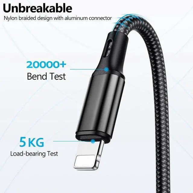Alt view image 4 of 7 - Portable 3 in 2 Multi Charging Cable for  Watch Charger Fast Charging for iWatch & iPhone Charger Compatible with iWatch Ultra/Series 10/9/8/7/6/SE2/5/4/3/2 & iPhone 16/15/14/Galaxy-4FT