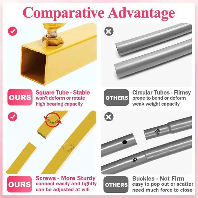 Alt view image 4 of 6 - 7.2 FT Wedding Arch Backdrop Stand Gold Metal Arch Backdrop Stand for Wedding Ceremony Birthday Party Bridal Baby Shower Photo Booth Garden Floral Balloon Arches Decoration