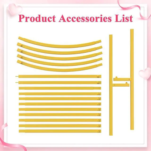 Alt view image 5 of 6 - 7.2 FT Wedding Arch Backdrop Stand Gold Metal Arch Backdrop Stand for Wedding Ceremony Birthday Party Bridal Baby Shower Photo Booth Garden Floral Balloon Arches Decoration