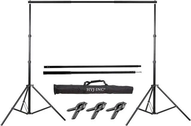 Main image of Photo Video Studio 10 Ft Adjustable Background Stand Backdrop Support System Kit with Photography Background Holder Carry Bag