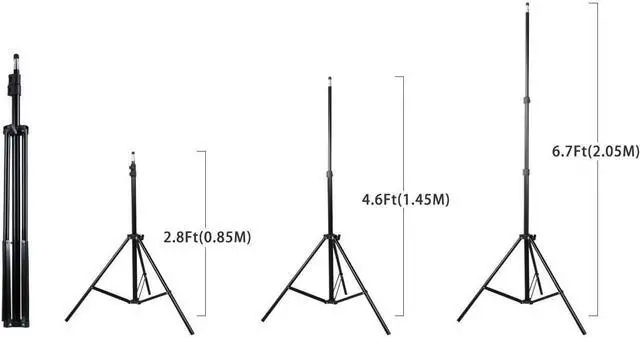 Alt view image 4 of 7 - Photo Video Studio 10 Ft Adjustable Background Stand Backdrop Support System Kit with Photography Background Holder Carry Bag