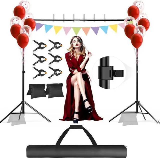 Main image of Backdrop Stand Photo Video Studio 10 x 10FT Heavy Duty Adjustable Backdrop Stand Background Support System for Photography Parties Wedding