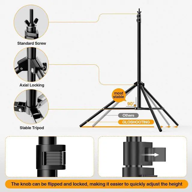 Alt view image 3 of 7 - Backdrop Stand Photo Video Studio 10 x 10FT Heavy Duty Adjustable Backdrop Stand Background Support System for Photography Parties Wedding