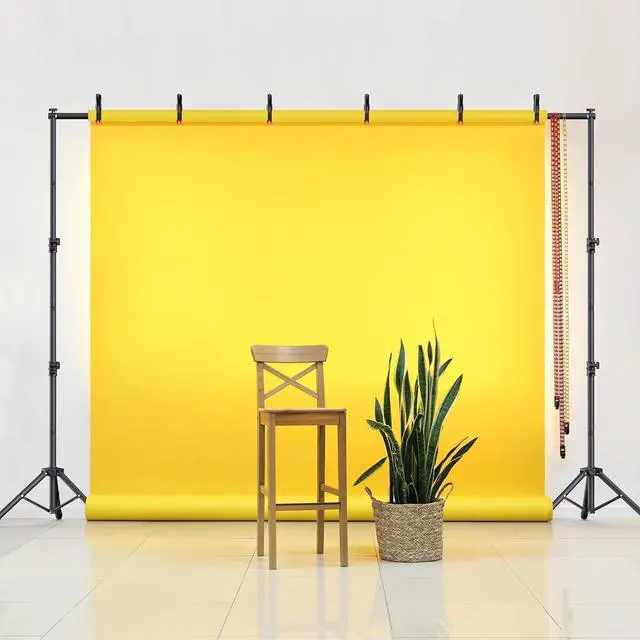 Alt view image 6 of 7 - 10x7.5Ft Backdrop Stand Heavy Duty Adjustable Photo Back Drop Stand Kit for Parties Photography Banner Stand (Includes Six Background Stand Clamps)