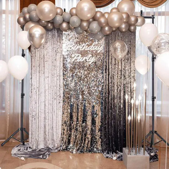 Alt view image 7 of 7 - 10x7.5Ft Backdrop Stand Heavy Duty Adjustable Photo Back Drop Stand Kit for Parties Photography Banner Stand (Includes Six Background Stand Clamps)