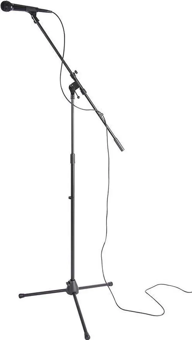Alt view image 2 of 6 - On-Stage MS7701B Euro Boom Mic Stand (For Vocal and Instrument Microphones Height-Adjustable Portable Rugged Lightweight Steel Standard Threading Folding Tripod Durable Black)