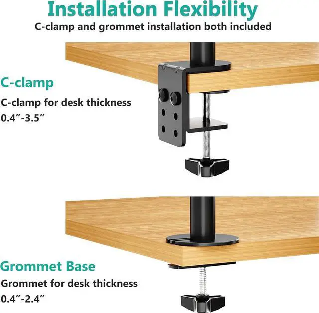 Alt view image 7 of 7 - Laptop Tray Desk Mount for 1 Laptop Notebook up to 17 inch Fully Adjustable 22 lbs Capacity with Vented Cooling Platform Stand (M00LP)