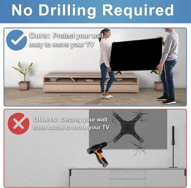 Alt view image 4 of 7 - Base Stand for TCL Smart Tv - Legs for TCL  TV 28in 32in 40in 43in 49in 50in 55in 60in 65in 32S305 32S301 32S303 40S355 40S325 43S425 43S431 50S431 50S435 55S455 65S433 65S555 with Screws